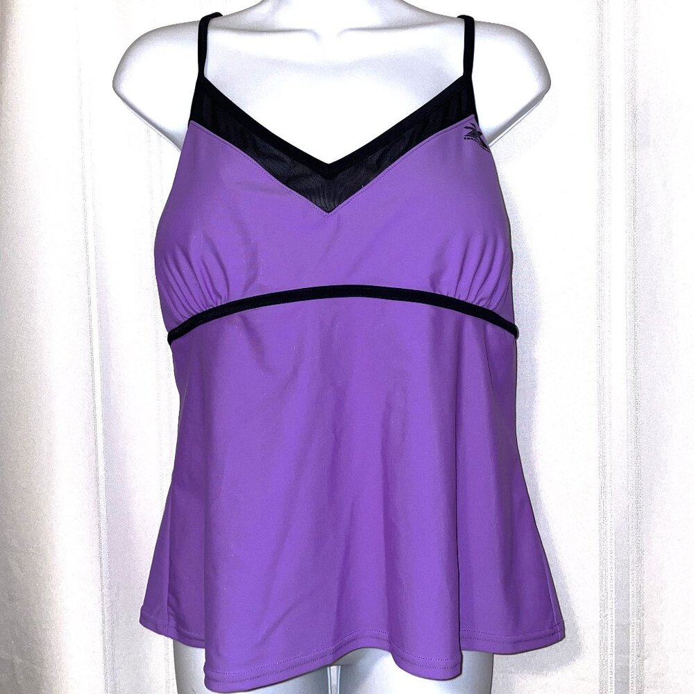ZeroXposur Swim NWT Size 16 XL Women's Racerback Tankini Top Purple